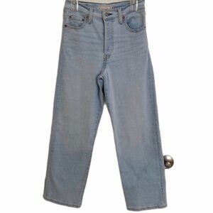 Levi's Ribcage Straight Ankle Light Wash Jeans Size 26